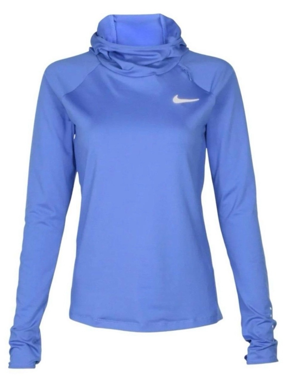 Nike Women’s Hooded Long-Sleeve Performance Top — Periwinkle Blue